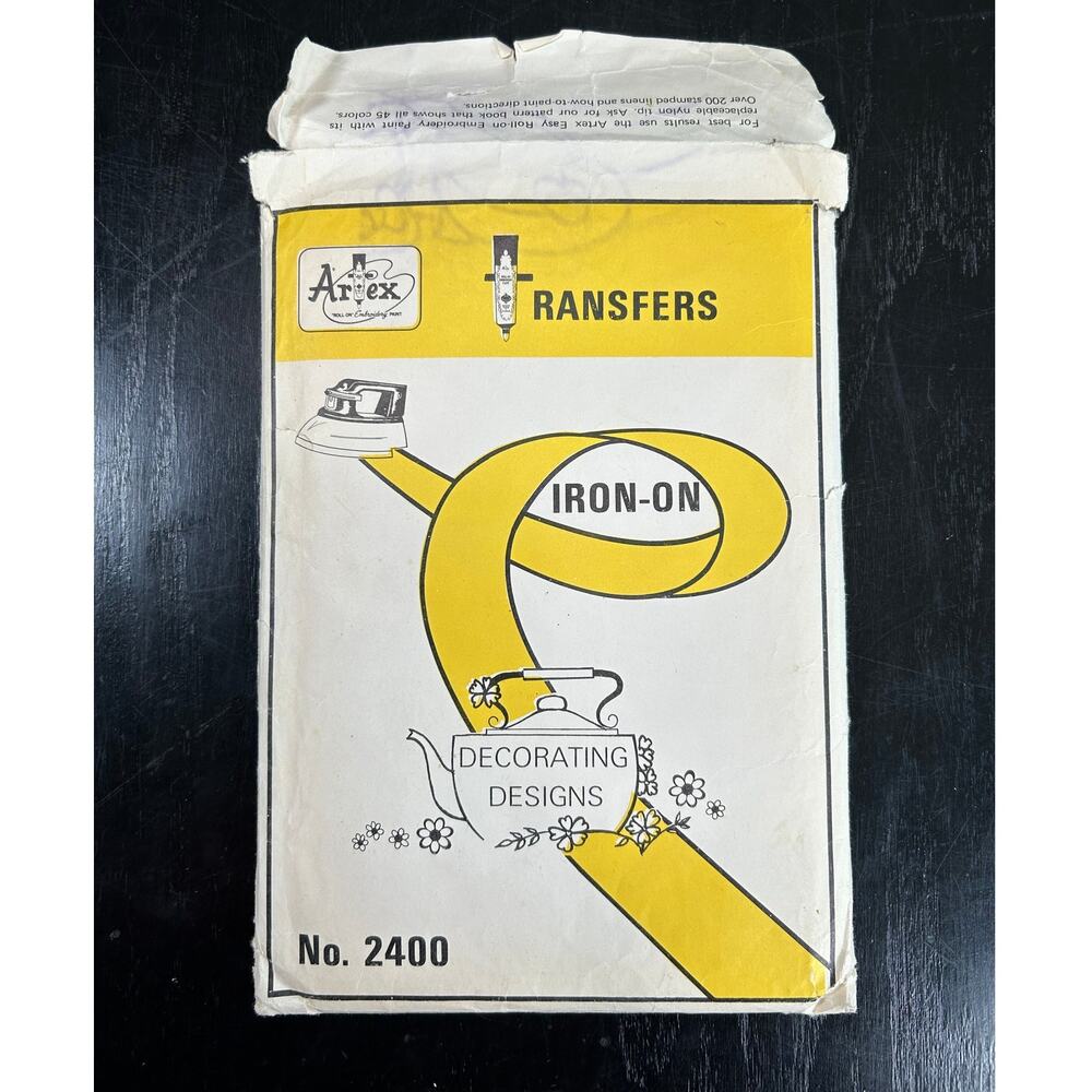Artex- Vtg Decorators Pack Iron On Decorating Designs Transfers- No 2400- Used
